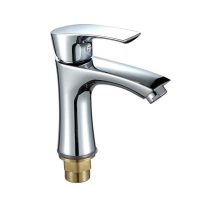 China Good Quality Commercial Bathroom Sink Faucets Faucet Square Metered Modern Basin Mixer Tap for sale