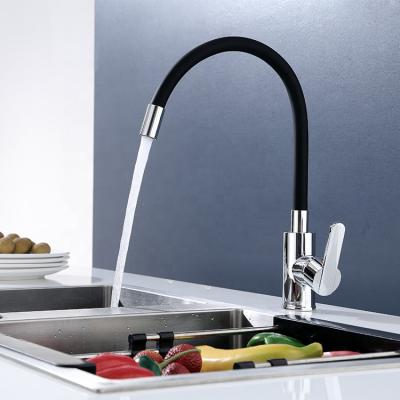 China Single Lever Tabletop Faucets Thermostatic Built-In Kitchen Faucet With Silicone Tube And Swivel Spout for sale