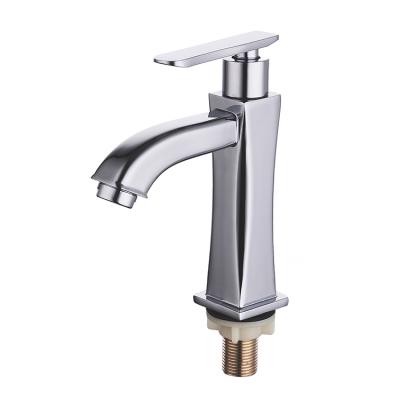 China Good Price Water Saver Popular Simple Cold Faucet Single Hole Basin Faucets Metered Basin Water Faucet for sale