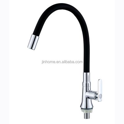 China South America Faucets High Quality Black Single Handle Kitchen Sink Faucet Metered Cold Water Basin Faucet for sale