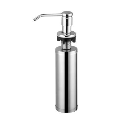 China Foam Soap Dispenser Built In Stainless Steel 250ml Brass 360 Rotation Spout Pump Dispenser For Kitchen Sink Soap Dispenser for sale