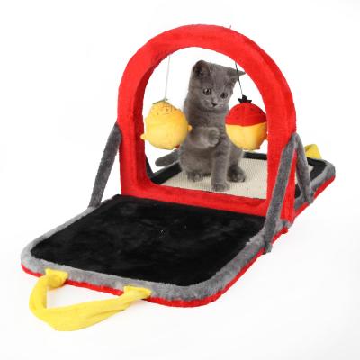 China Viable Interesting Cat Platform Cheap Foldable Cat Scratcher Toy for sale