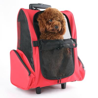 China Factory Price Sustainable Pet Bag With Wheel Dog Carriers In Sale for sale