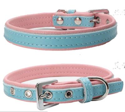 China Viable Cute Dog Collar Manufactures Cheap Dog Collar Accessories Soft Leather Dog Leash for sale