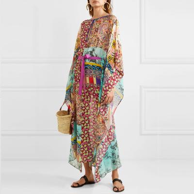 China Latest Design Fashion Anti-UV Women's High Quality Printing Maxi Dress Custom Long Beach Cover Up 2019 for sale