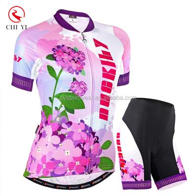 China Wholesale Short Sleeve Antibacterial Breathe Flower Printed Recycling Clothes For Women for sale