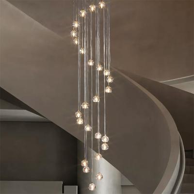 China Lighting Functions Trace Staircase Home Big Luxury Decorate Fancy Lighting Modern G9 Ceiling Hanging Led Chandelier for sale