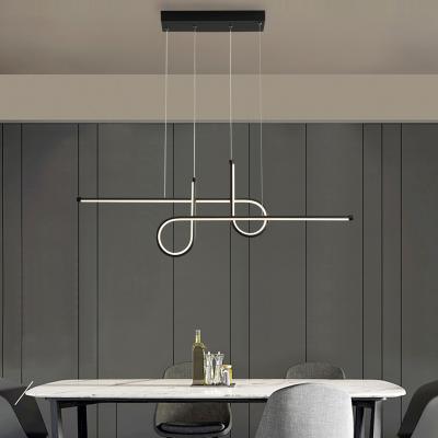 China Lighting Works Hotel Nordic Style Minimalist Energy Saving Aluminum Kitchen Led Chandelier Pendant Light for sale