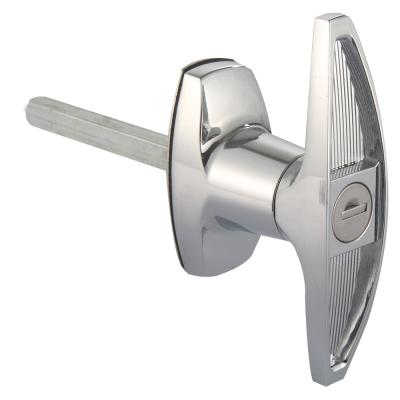 China MEIGU MS316-A-1 Chrome Plated T Handle Locking Doorhardware T Shape Handle Gate Lock Shed Door en venta