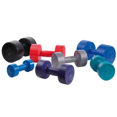 China Weightlifting Exercise Cement Plastic Dumbbell for sale