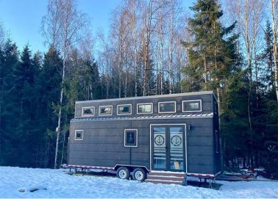 China Austrilia Standard Light Steel Prefabricated Tiny House On Wheels With WPC Board Wall for sale