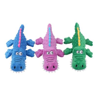 China New Squeaky Dog Stocked Toy Stuffed 3 Color Crocodile Plush Toy And Plush Toys for sale