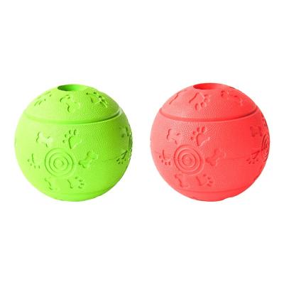 China Natural Rubber Dog Toy Ball Interactive Dog Puzzle Stocked Toy for sale