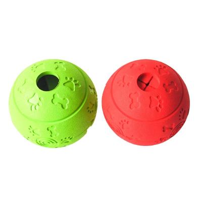 China Stocked Factory Price 2 Sizes Dog Training Ball Natural Rubber Dog Ball Toy for sale