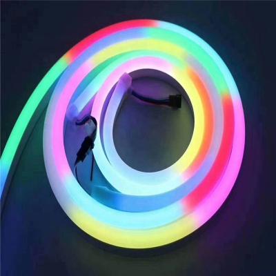 China Factory Outlet RGB110V 220V DC12V 24v Digital RGB Residential Accessible Neon Strip Light for sale