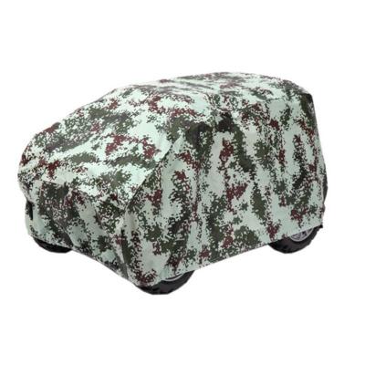 China Hot Selling Vehicle China Camouflage Army Green Waterproof Nonwoven Car Cover For Outdoor Camping for sale