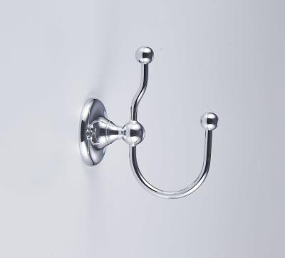 China Heavy Duty Robe Hook Brass Polished Chrome Finish Wall Mounted for sale