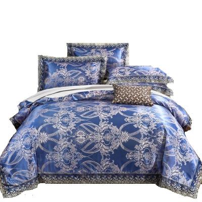 China The other factory direct wholesale lace jacquard bedding set quilt cover hotel comforter cover bed sheet duvet cover set for sale