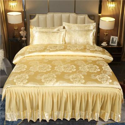 China Other European New Fashion Premium Jacquard Sheets Quilting Comforter Blankets And Blankets 4pcs Bedding Sheets Bedding Sets for sale