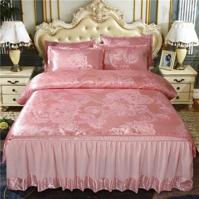 China Other European New Fashion Premium Jacquard Sheets Quilting Comforter Blankets And Blankets 4pcs Bedding Sheets Bedding Sets for sale