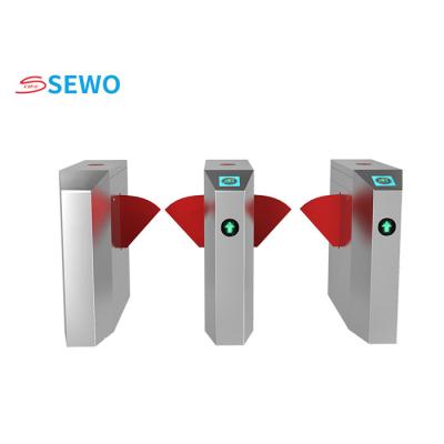 China Automatic Flap Barrier Access Control System With RFID IC ID Card Reader for sale