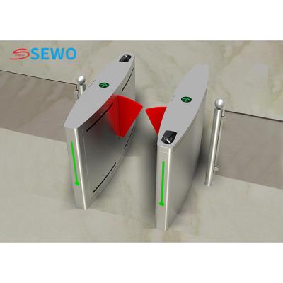 China Automatic Security Barrier Gate System Turnstile Flap Barrier Gate For Gym Stadium Ground for sale