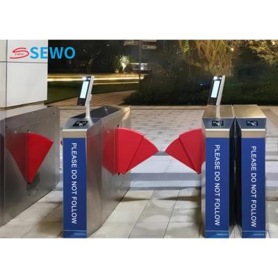 China Automatic Widened Passageway Flap Turnstile Gate For Community Pedestrian Access Control for sale