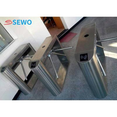 China Office Tripod Turnstile Gate Entrance Exit Stainless Steel Waist Height Turnstile for sale