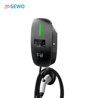 中国 ブラック 電気自動車 充電ステーション 2型 EV 充電器 7kw 販売のため