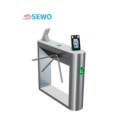 China Semi Automatic Tripod Turnstile Gate With Face Recognition / RFID Card Reader for sale