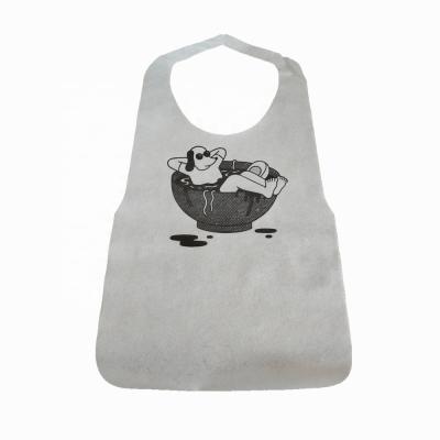 China Disposable Adult Bibs - Printed Adult Aprons Convenient Use For Kitchen, Restaurant 200 Packets Accept Proofing for sale