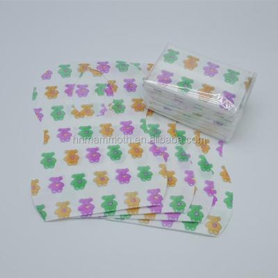 China Free Sample Antibacterial Custom Sofe Restaurant Clean Disposable Paper Bibs Printed for sale