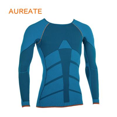 China Breathable Seamless Thermal Underwear Long Johns Long Sleeve T Shirts Cycling Base Layer for sale