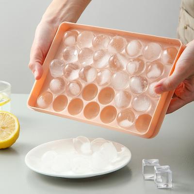 China New DIY Fridge Silicone Spherical Mold Home Viable Pebble Tray Ice Ball Maker Viable Edible Round Ice Cube for sale