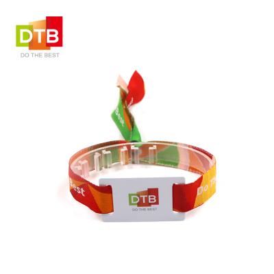 China Waterproof / DTB waterproof promotional woven rfid wristband for festival event for sale