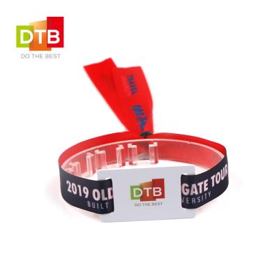 China Waterproof / DTB festival waterproof custom rfid wrist band fabric rfid wristband for sale