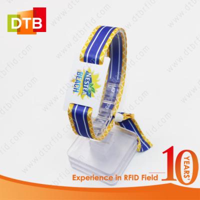 China Customizable HF 13.56 MHz RFID MINI TAG Chip Contactless Fabric Wristband for sale