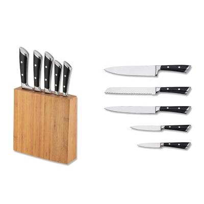 China Sustainable Double Handle Durable Forged Vegetable Fruit Kitchen Knife for sale