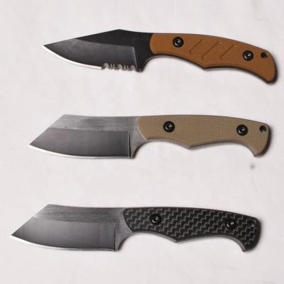 China Portable Black Self Defense Survival Folding Blade Edge Outdoor Sports Plain Edge Outdoor Knives for sale