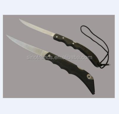 China KNIFE folding blade fishing knife fillet knife camping SERVICE knife with plastic handle for sale