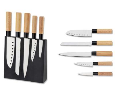 China 5 Pcs Stainless Steel Sustainable Japan Knife With Plastic Handle for sale