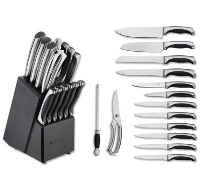 China Sustainable Hot Selling 14 Pcs Stainless Steel Kitchen Knife Set With ABS Handle for sale