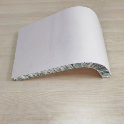 China Modern special shaped aluminum honeycomb composite panel with PE/PVDF/PVC FILM coating for sale