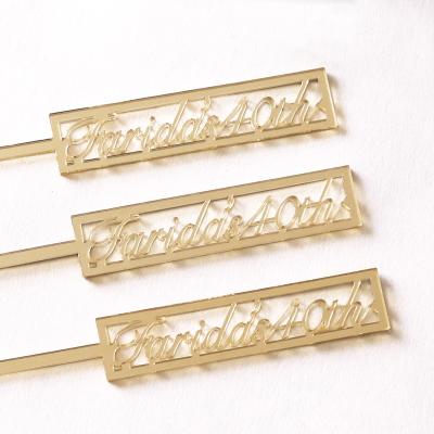 China China Manufacturer Provided Sustainable Stirrers Customized Laser Sticks Acrylic Cocktail Mixing Custom Stirrers for sale