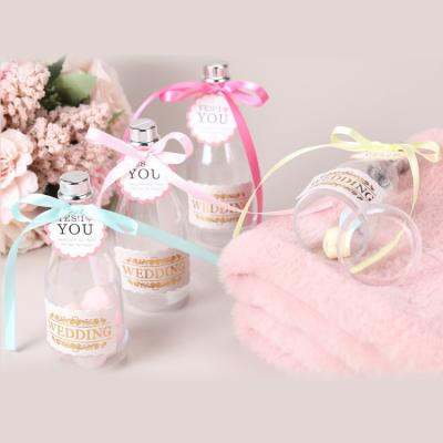 China Beautiful Clear Wedding Keepsake Gift Box Food Grade Drift Bottle Design Candy Box Best Wishes for sale