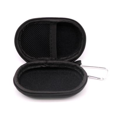 China Hard Case Fashion 10*6*4cm Travel Wearing EVA Earphone Protective Case With Hard Carabiner for sale