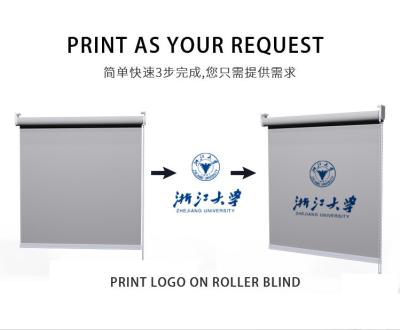 China UV Protection Roller Blind Printing Polyester Blackout Fabric Window Shades for sale