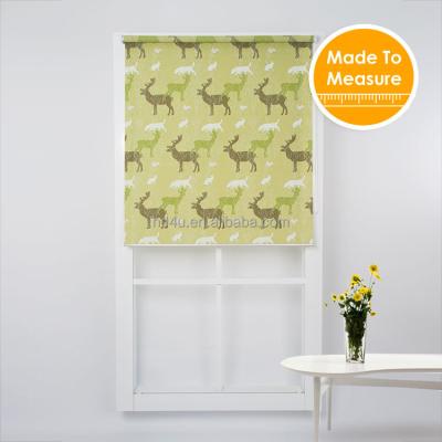 China Digitally Customized Animals Cartoon Pattern Fawn Printed Roller Blinds For Kids Room Accept Private Design for sale