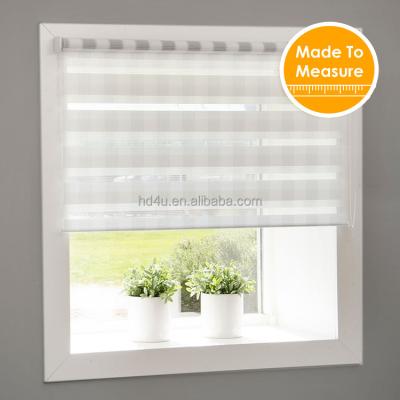 China Mini Minimalist Roller Blinds Screw Free System Zebra Blind Day Night Roller Shutter Blinds Window Korea Style for sale