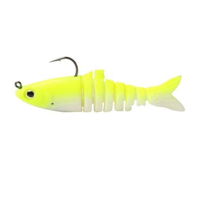 China 3D Eyes Fishing Lure Joint Multi Soft Bass Slow Sinking Swim Bait Bass Bionic Saltwater Fishing Lures for sale